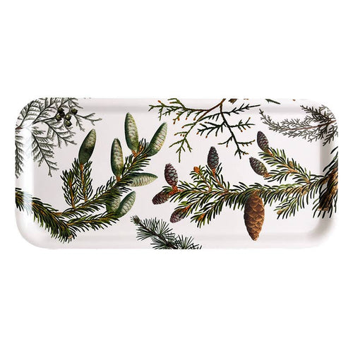 Pine Trees Rectangular Wood Serving Tray