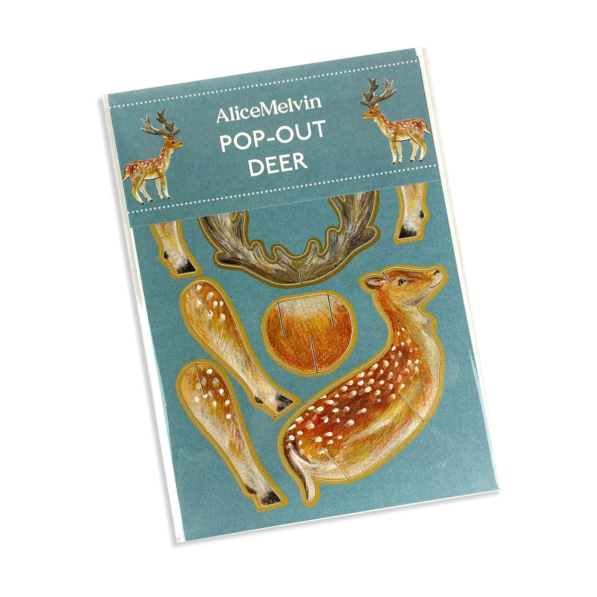 Pop-out Fallow Deer Card Eleish Van Breems Home
