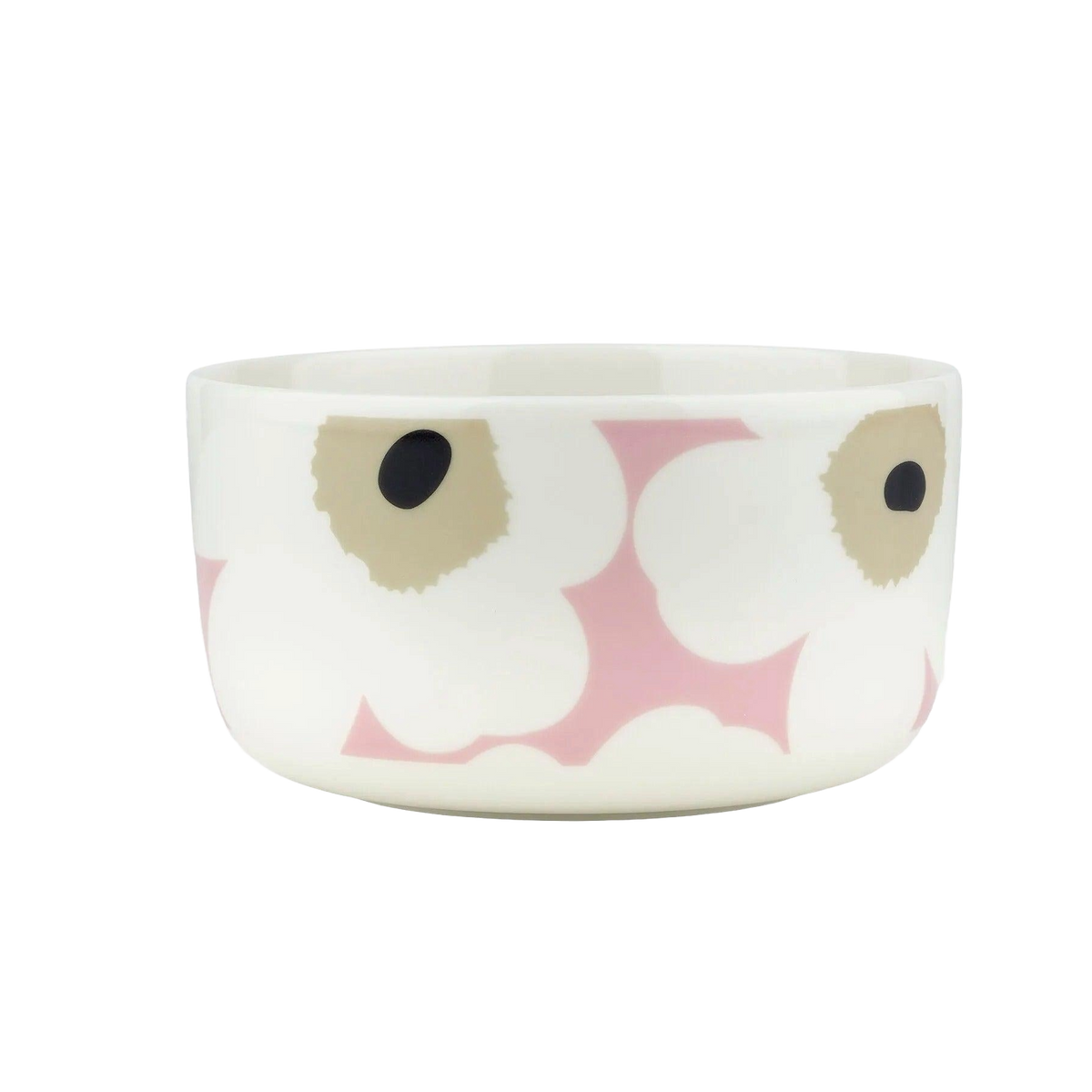Marimekko Oiva Unikko Bowl 5" Pink &amp; Charcoal Eleish Van Breems Home