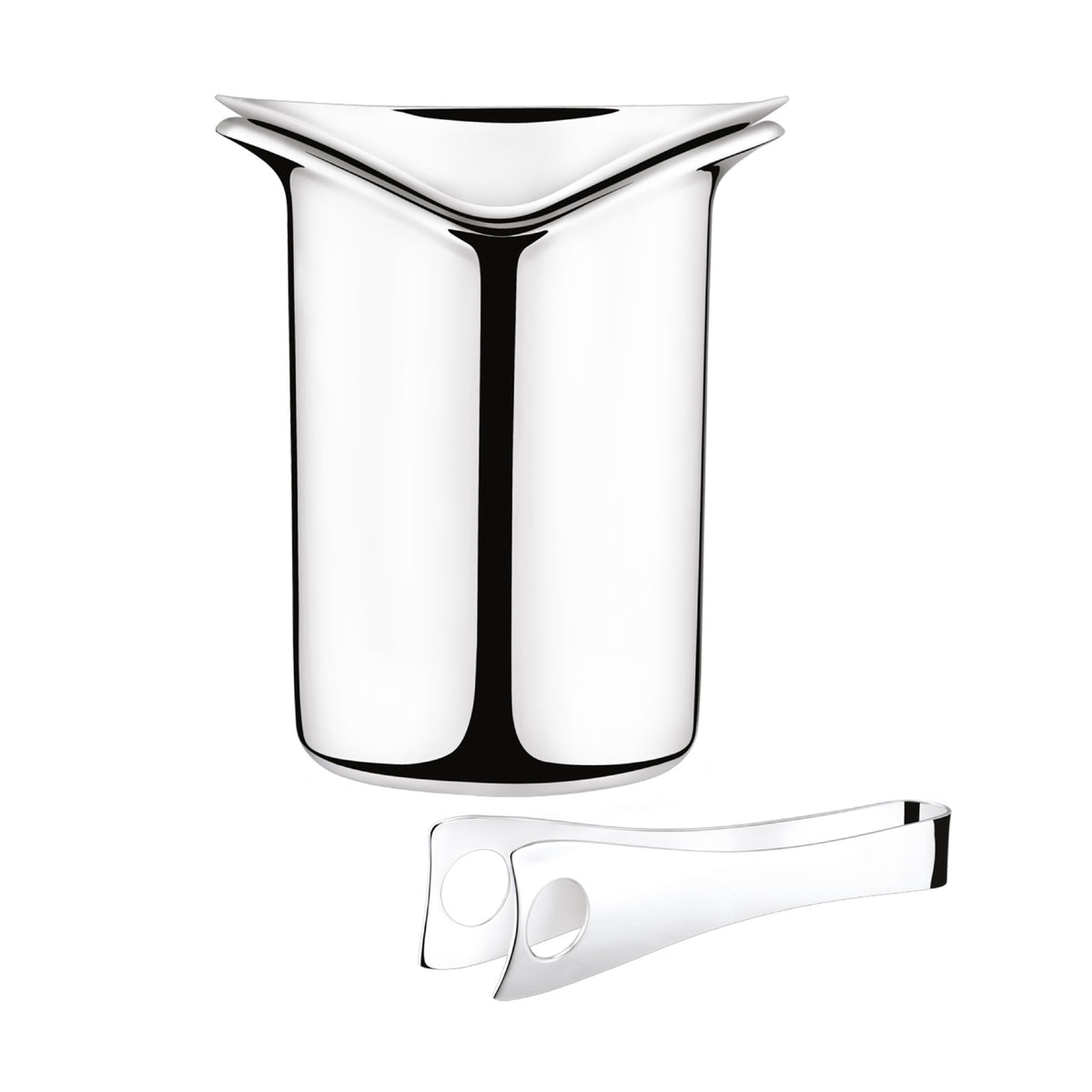 Georg Jensen Wine &amp; Bar Ice Bucket with Tongs Eleish Van Breems Home