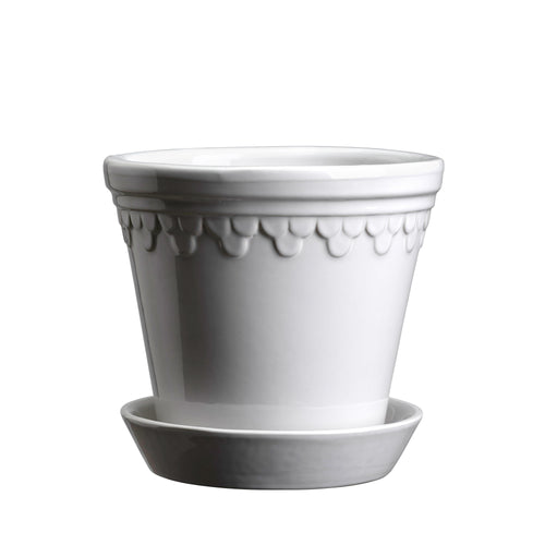Bergs Potter Københavner Glazed Mineral White, Ø 25 cm