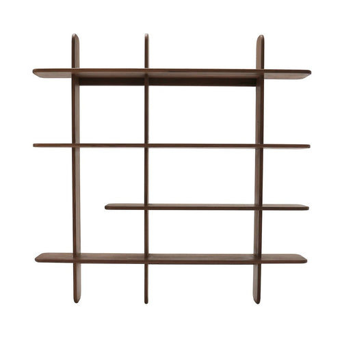 Brisbane Shelving Unit Walnut Dead Flat