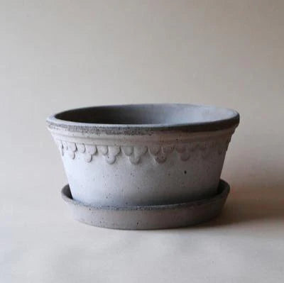 Københavner Raw Grey Terracotta Low Pot Eleish Van Breems Home