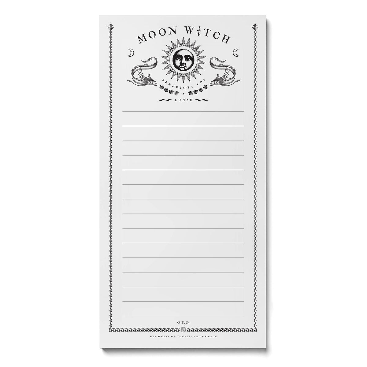 Moon Witch Lined Notepad Eleish Van Breems Home