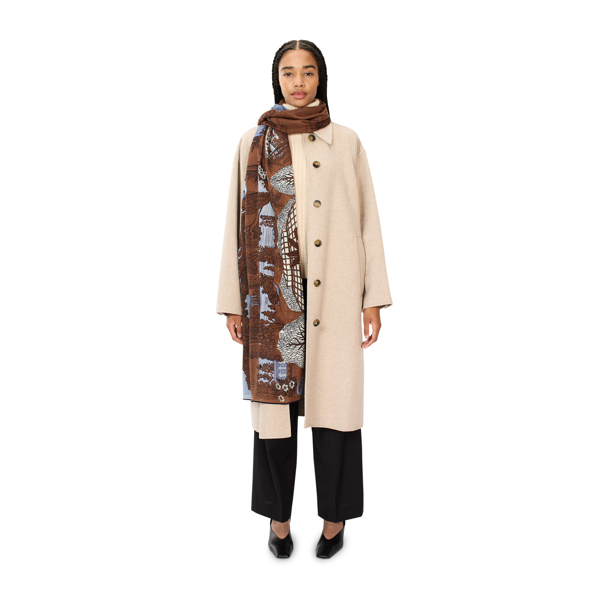 Quatre Saisons Scarf, Natural Eleish Van Breems Home