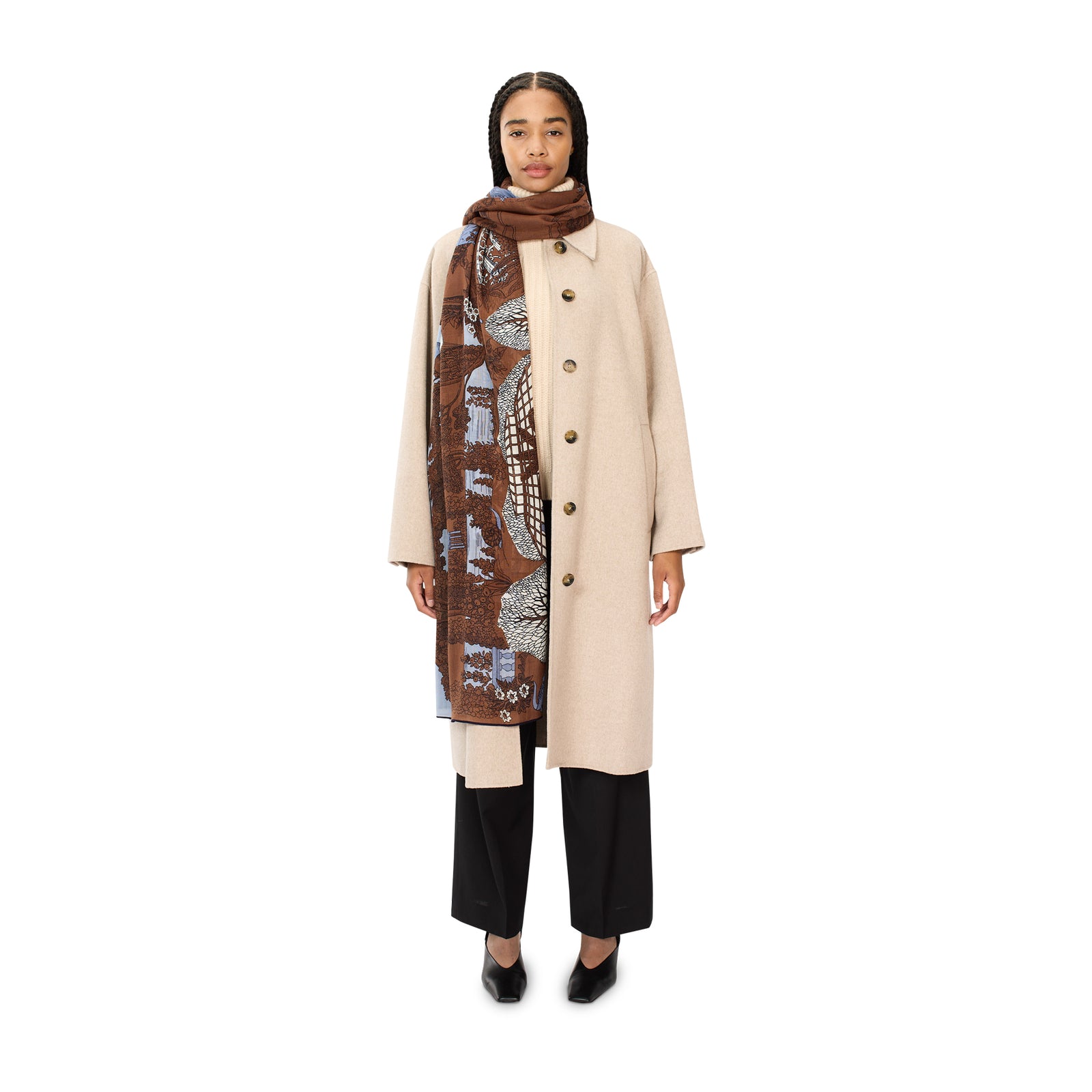 Quatre Saisons Scarf, Natural Eleish Van Breems Home