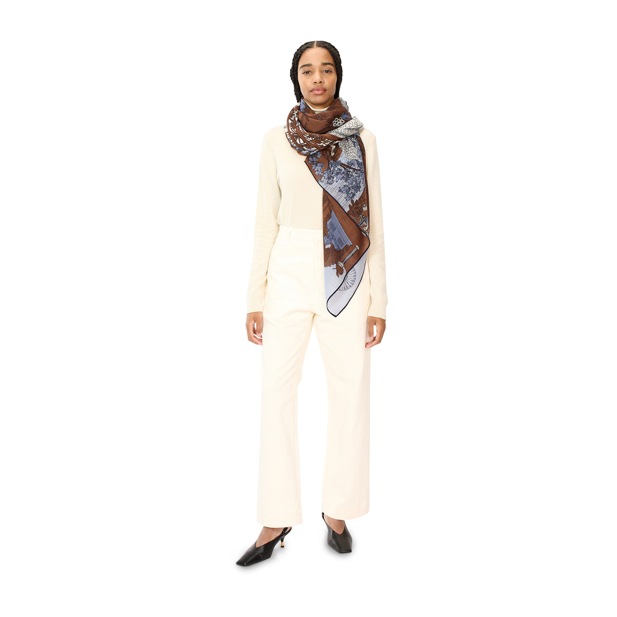 Quatre Saisons Scarf, Natural Eleish Van Breems Home