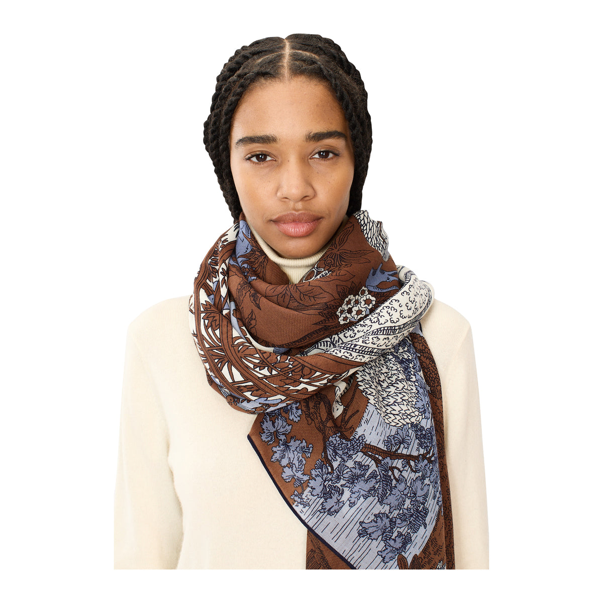 Quatre Saisons Scarf, Natural Eleish Van Breems Home