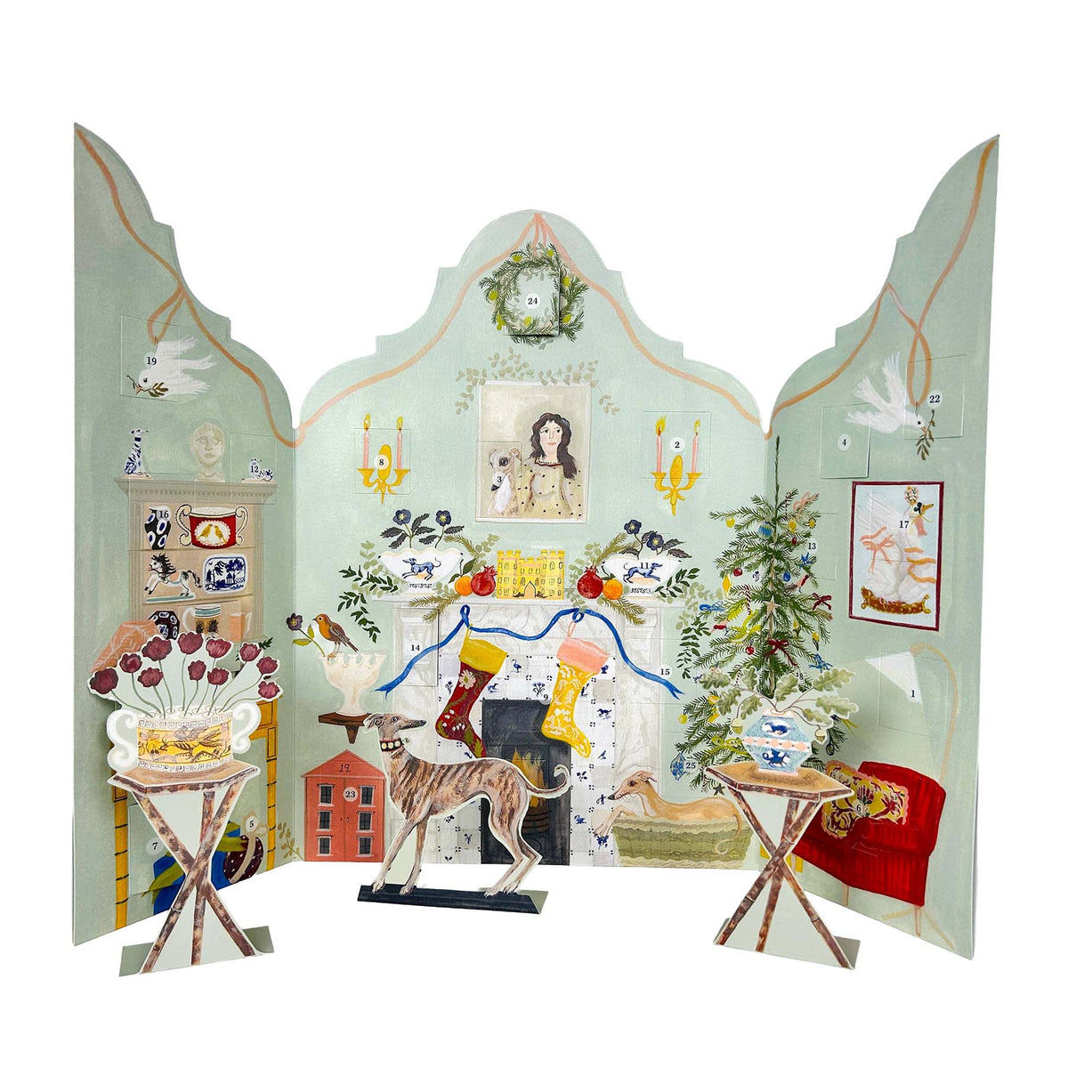 Festive Dutch Gable Advent Calendar by Polly Fern Eleish Van Breems Home