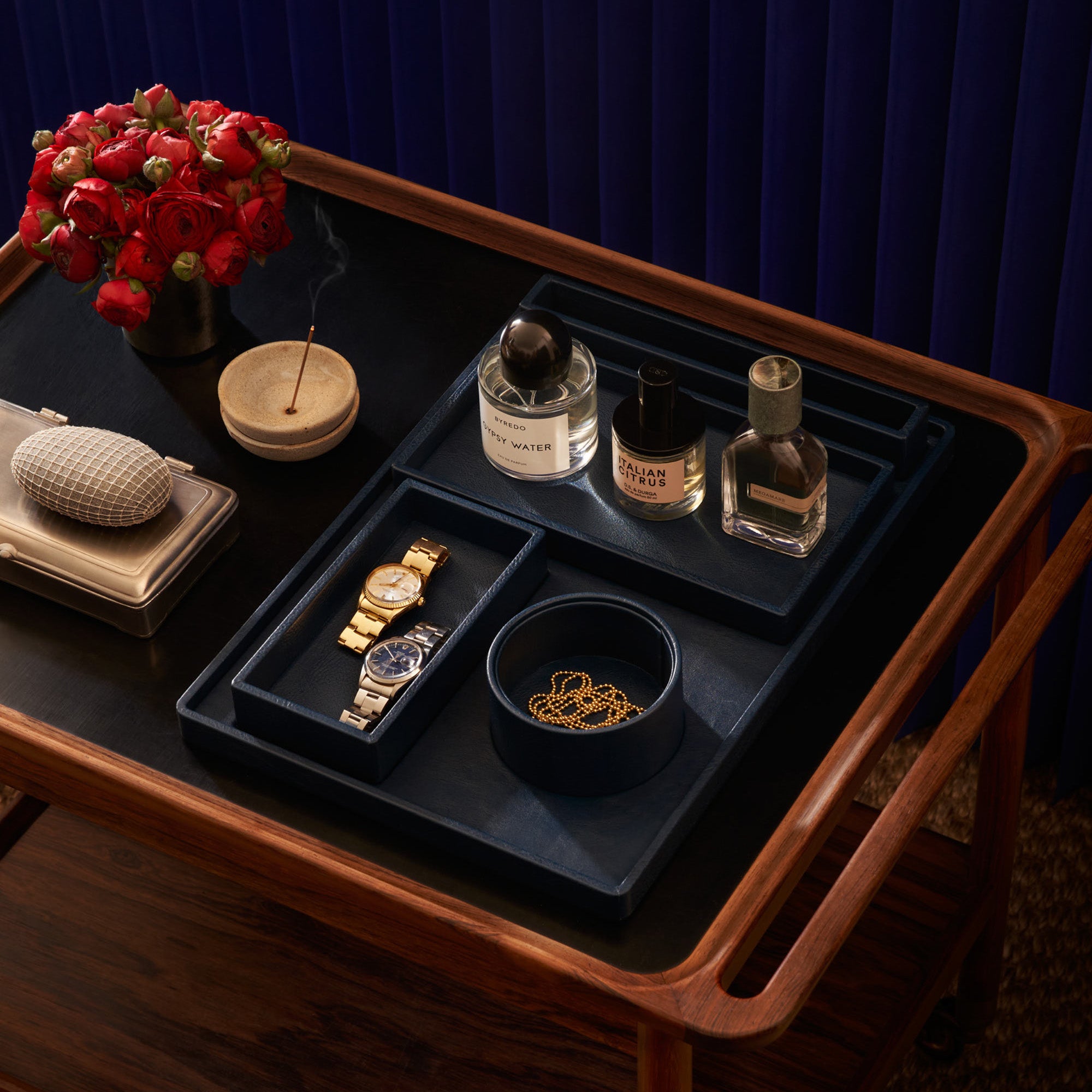 Canteen Leather Desk Set, Blu Oltremare Eleish Van Breems Home