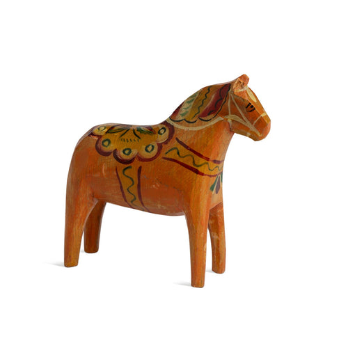 Scandinavian E. 20thc. Carved & Painted Dala Horse Small
