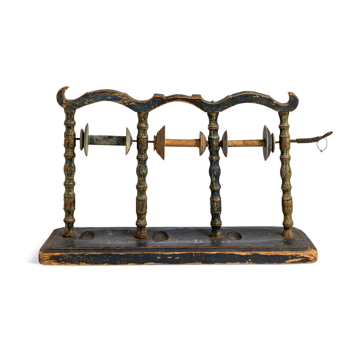 Scandinavian Painted Spool Rack, Dated 1861 Eleish Van Breems Home