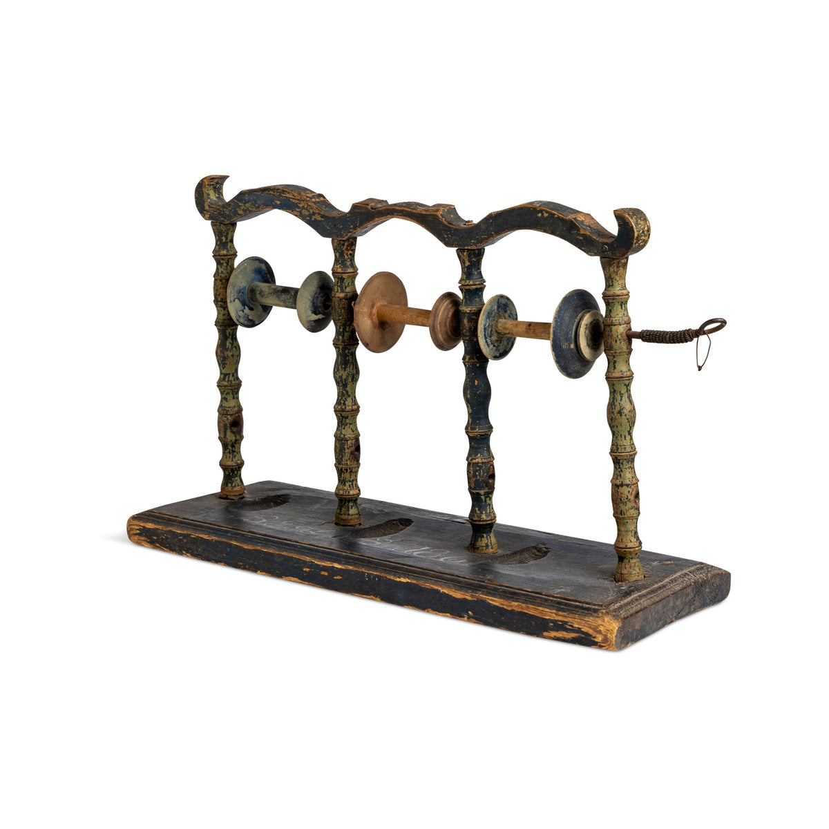 Scandinavian Painted Spool Rack, Dated 1861 Eleish Van Breems Home