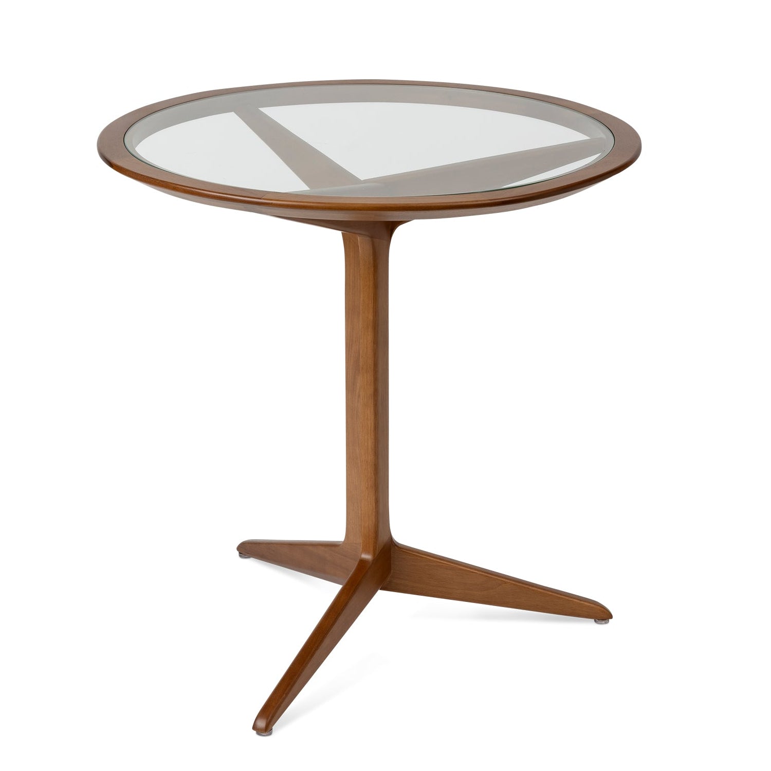Sossego Bailarina Side Table, Round, Glass Top Eleish Van Breems Home