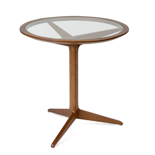 Sossego Bailarina Side Table, Round, Glass Top