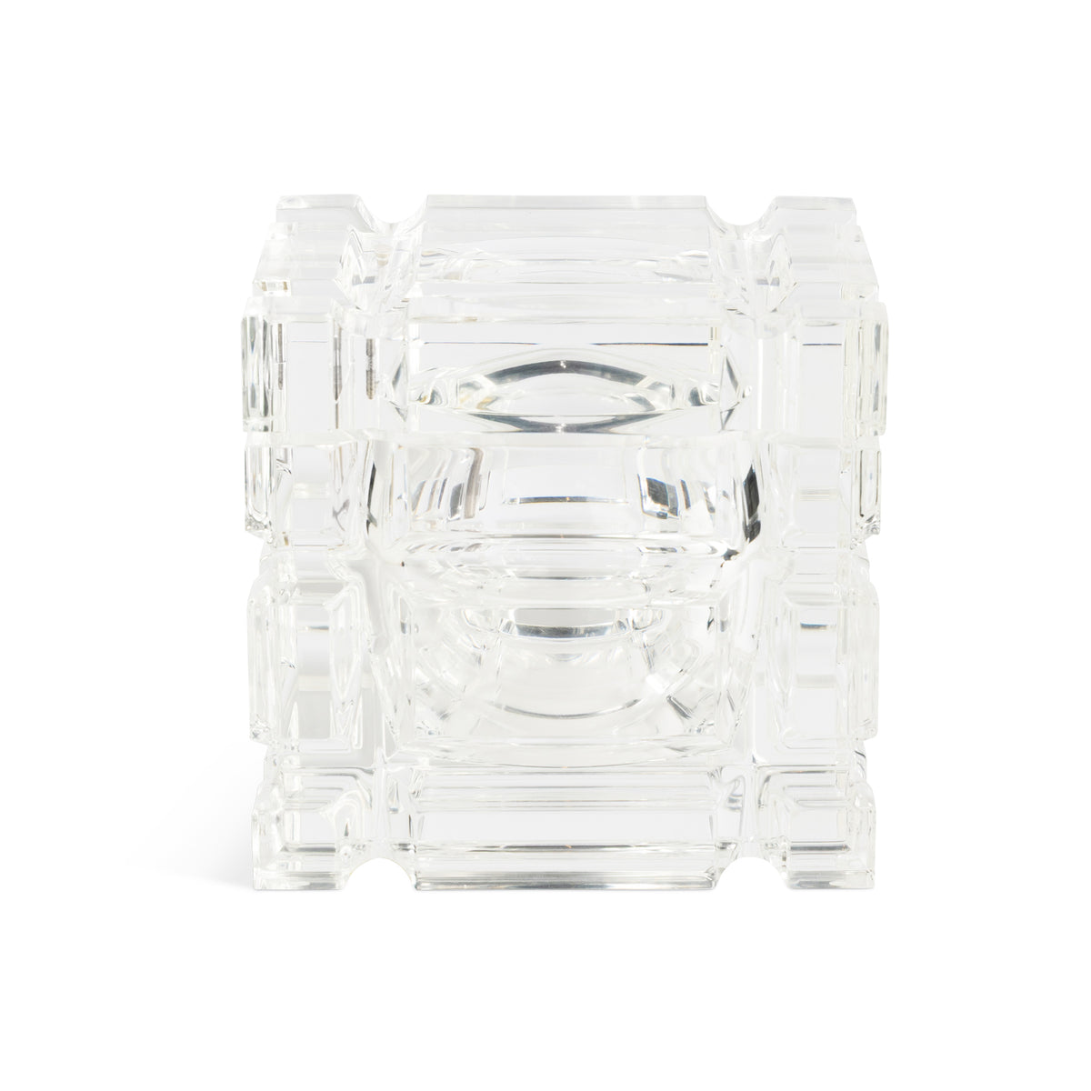 Modernist Italian Acrylic Cube Ice Bucket Eleish Van Breems Home