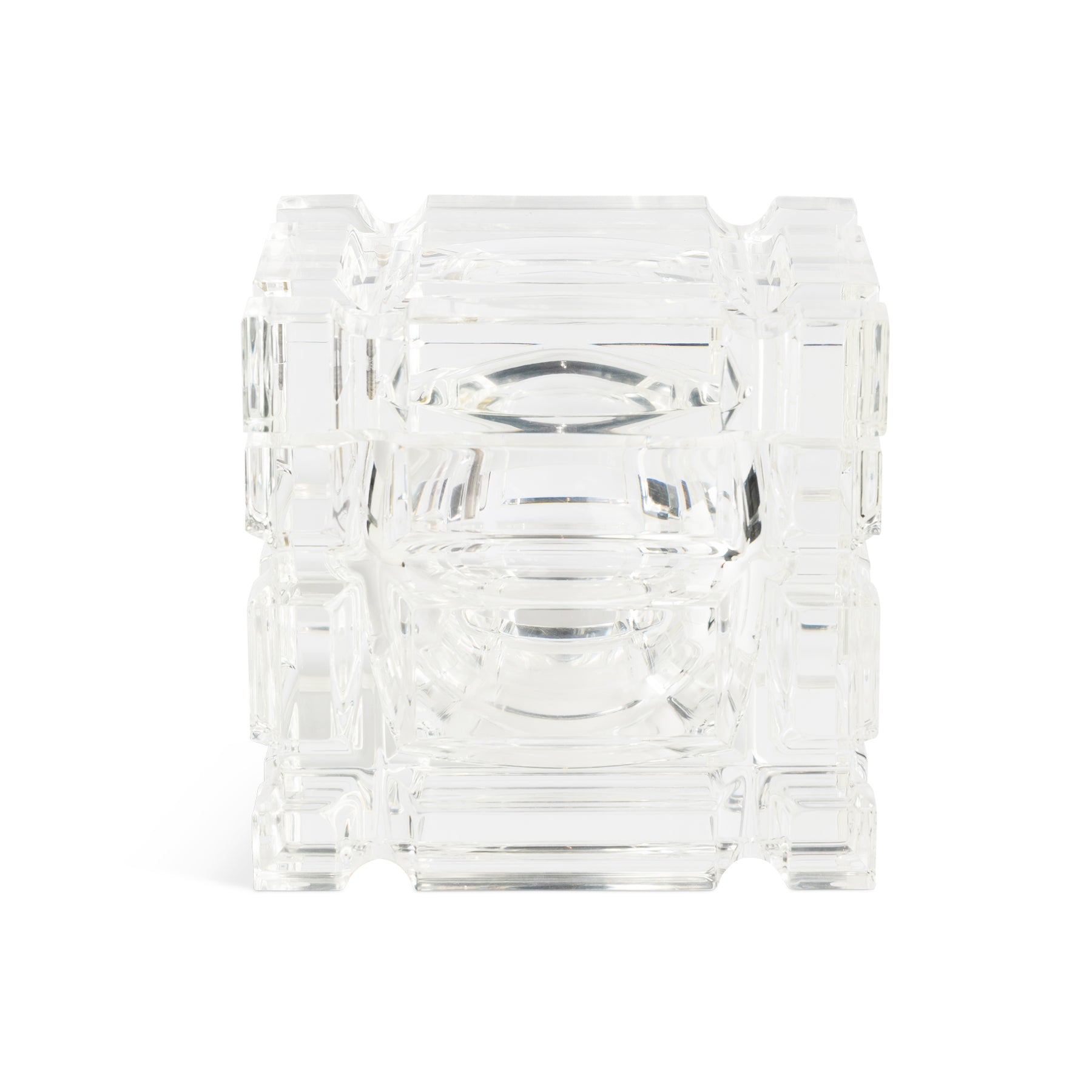 Modernist Italian Acrylic Cube Ice Bucket Eleish Van Breems Home