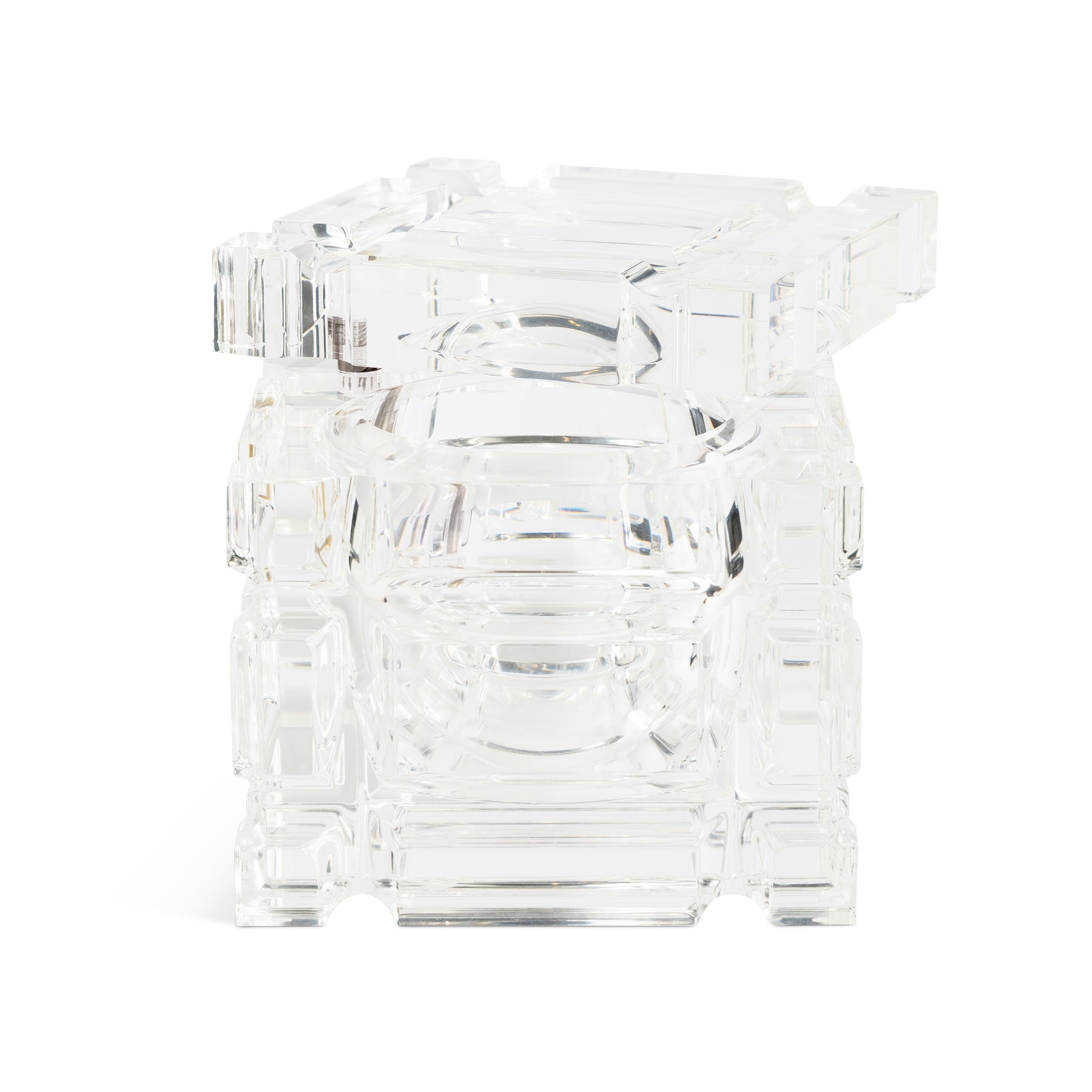 Modernist Italian Acrylic Cube Ice Bucket Eleish Van Breems Home