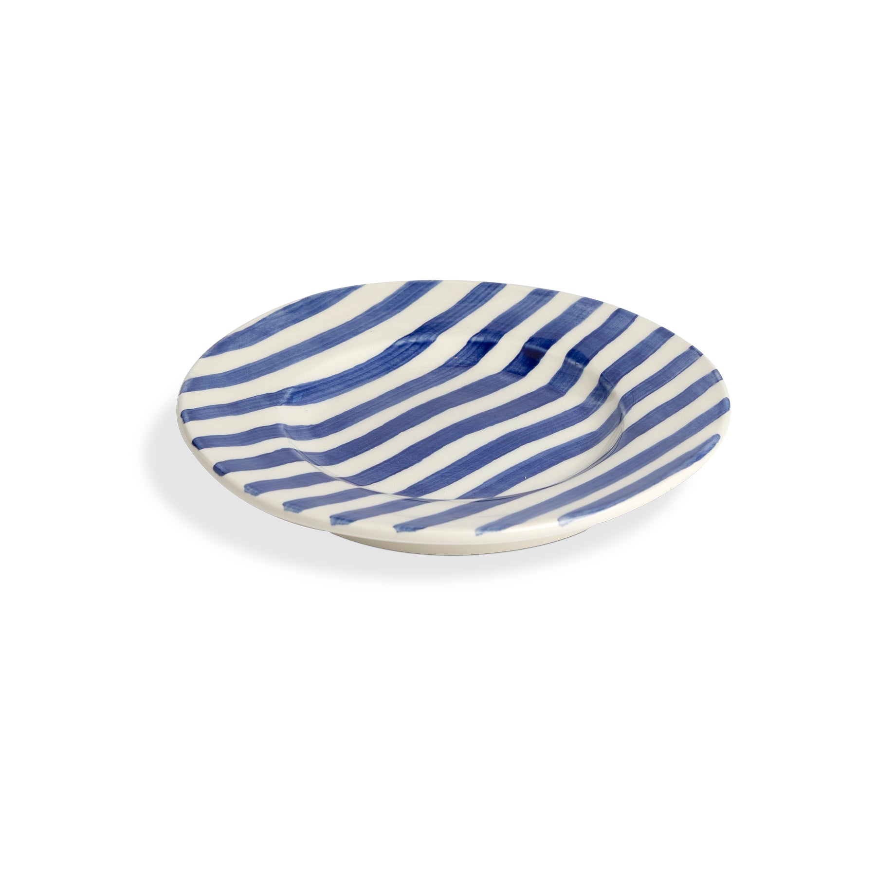 Small Plate W/ Blue Stripes Eleish Van Breems Home