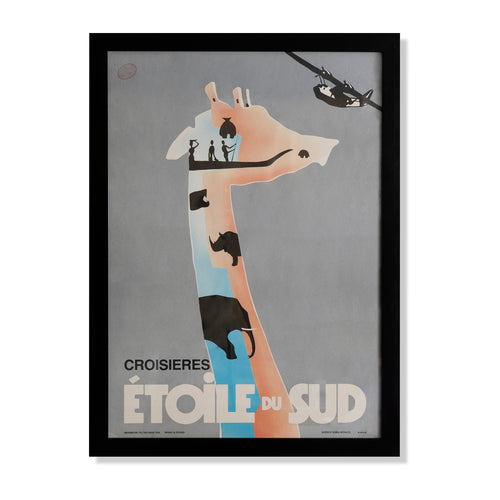 Giraffe Etoile du Sud Framed Poster
