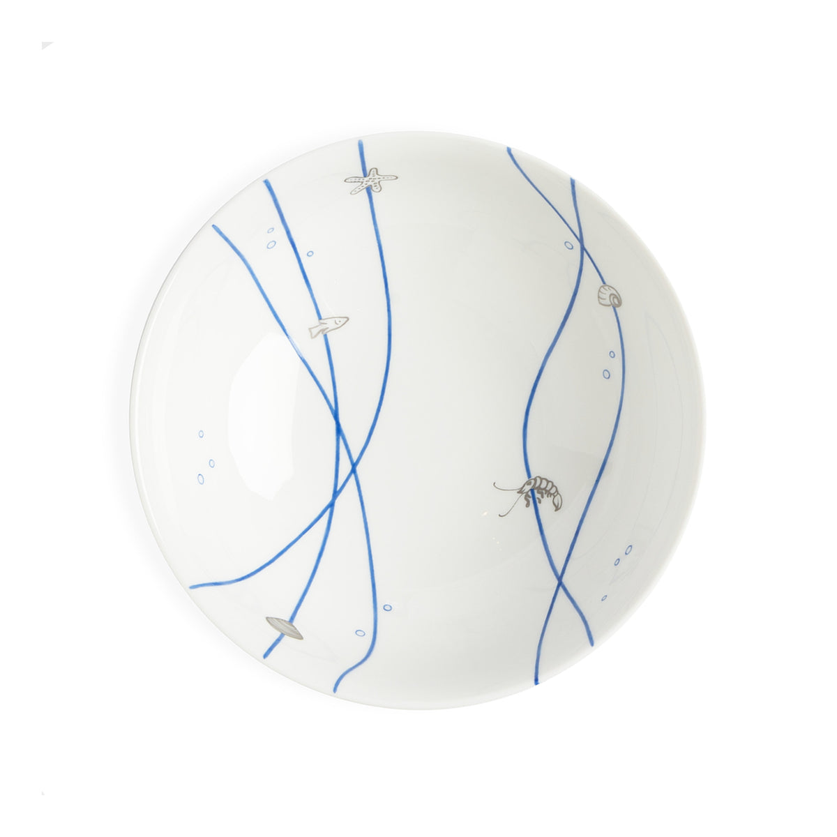 Augarten Small Bowl Nautilus Blue &amp; Platinum Eleish Van Breems Home