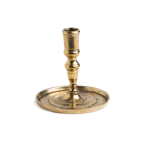 Swedish Brass Candlestick, 18th c.