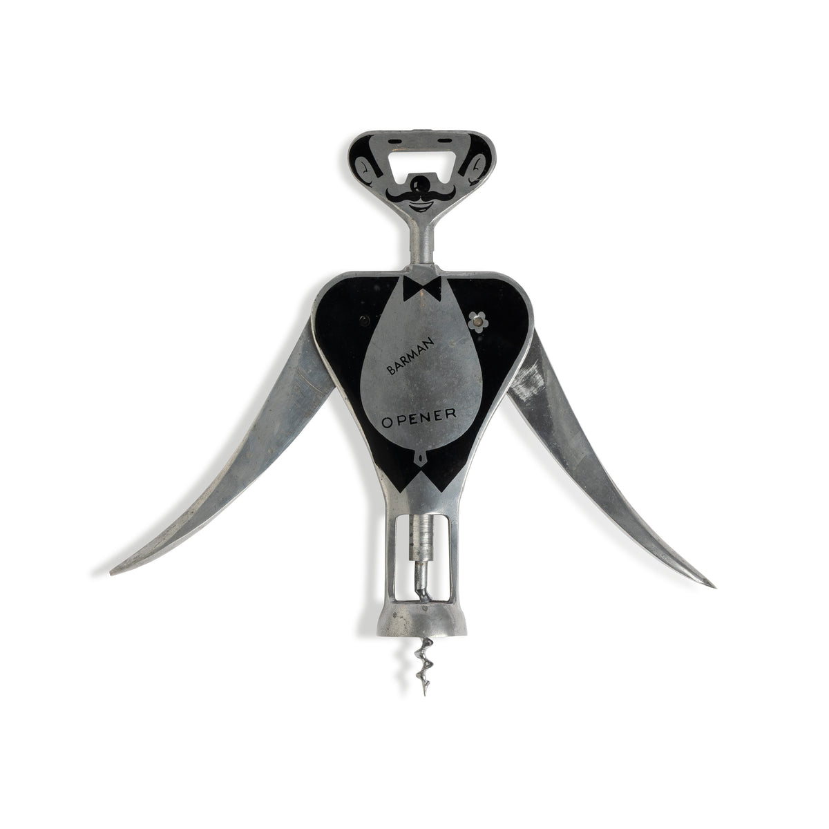 Mid-Century Italian Barman Corkscrew by Brevettato C. 1950's Eleish Van Breems Home