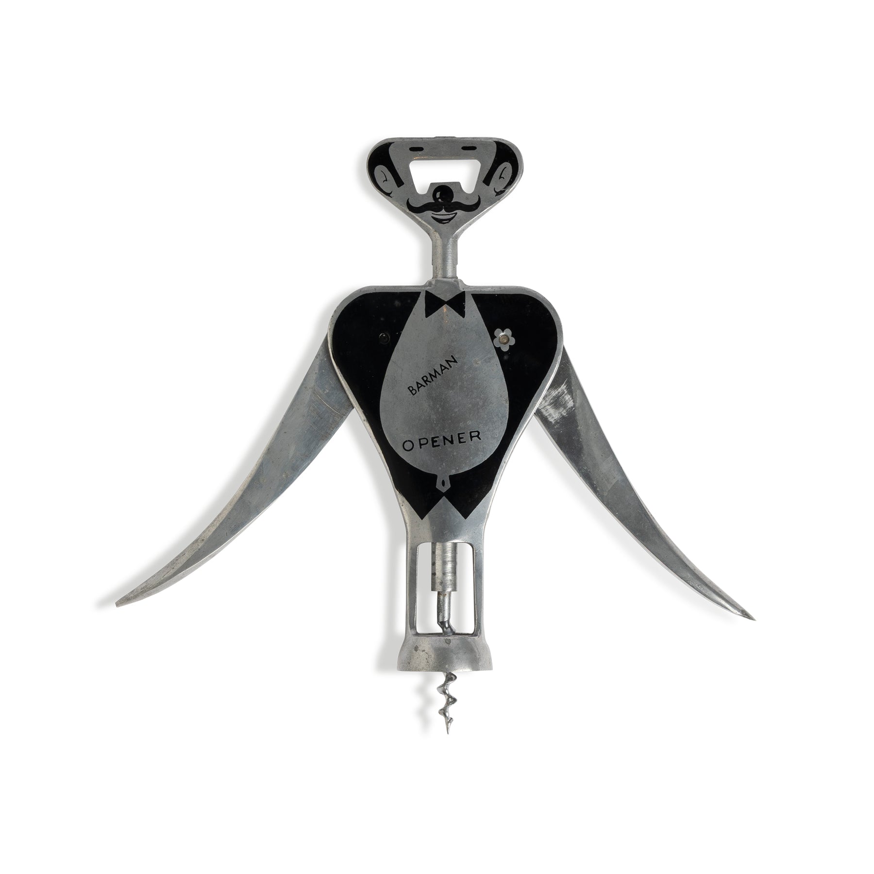 Mid-Century Italian Barman Corkscrew by Brevettato C. 1950's Eleish Van Breems Home