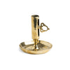 Swedish Brass Candlestick with Movable Handle, early 20th c.