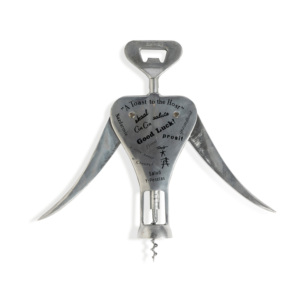 Mid-Century Italian Barman Corkscrew by Brevettato C. 1950's Eleish Van Breems Home