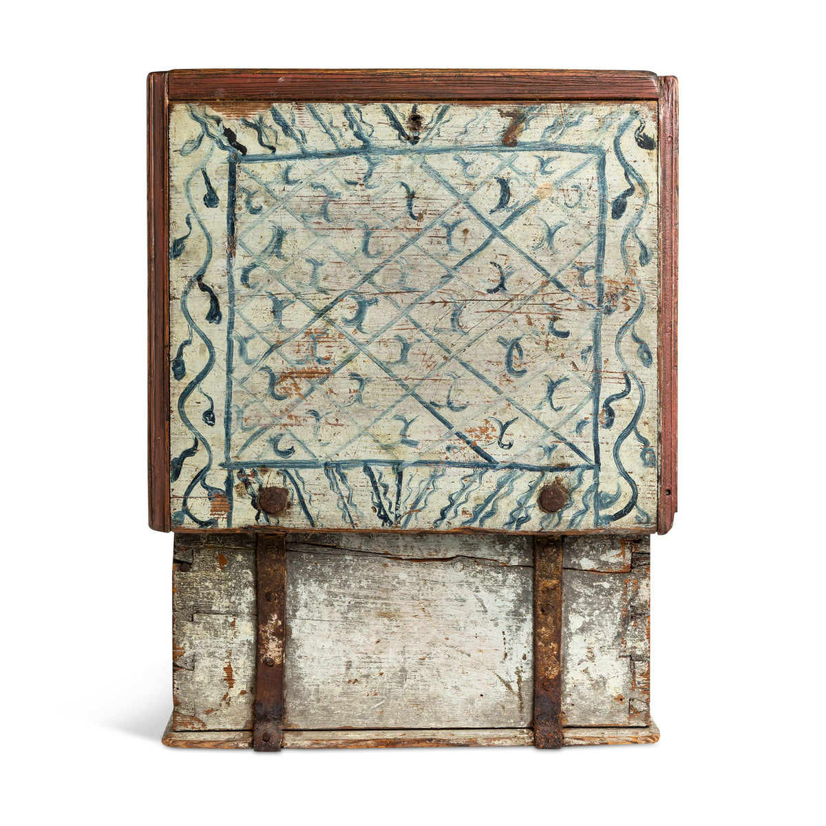 Norwegian Painted Slant Front Box 1790 Eleish Van Breems Home