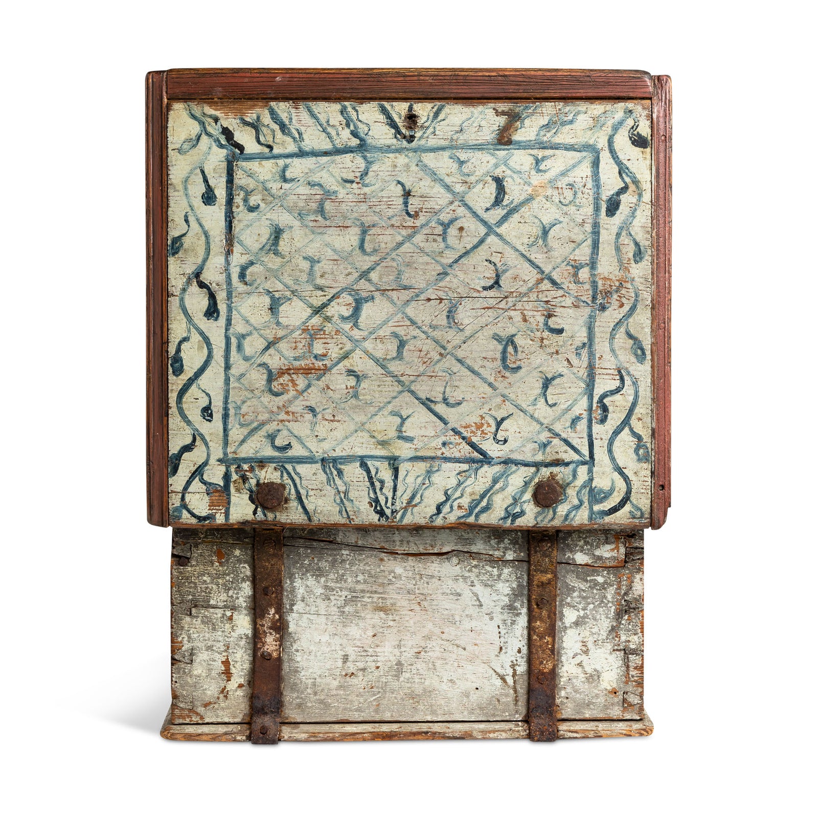 Norwegian Painted Slant Front Box 1790 Eleish Van Breems Home