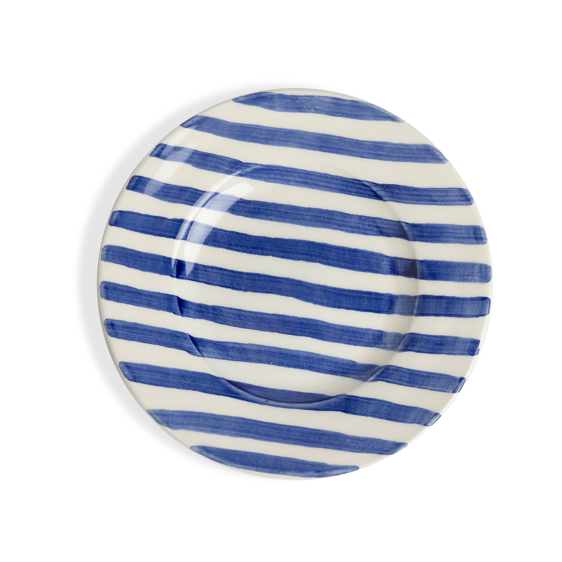 Small Plate W/ Blue Stripes Eleish Van Breems Home