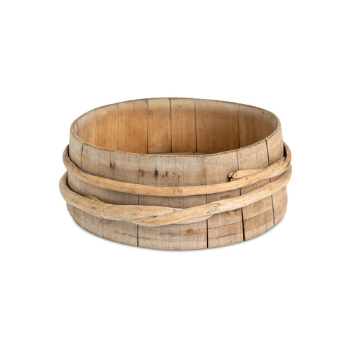 19th c Swedish Bentwood Willow Banded Milk Pan