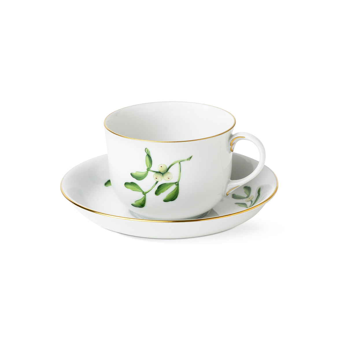 Augarten Mistletoe Coffee Cup and Saucer Eleish Van Breems Home