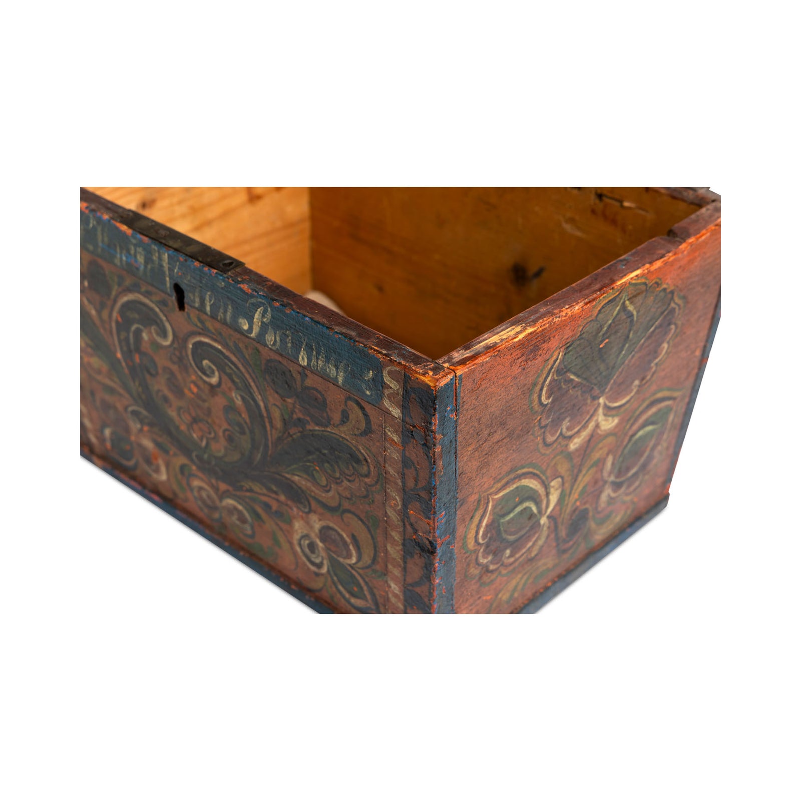 Norwegian Painted Dome Lid Box ROXY Eleish Van Breems Home