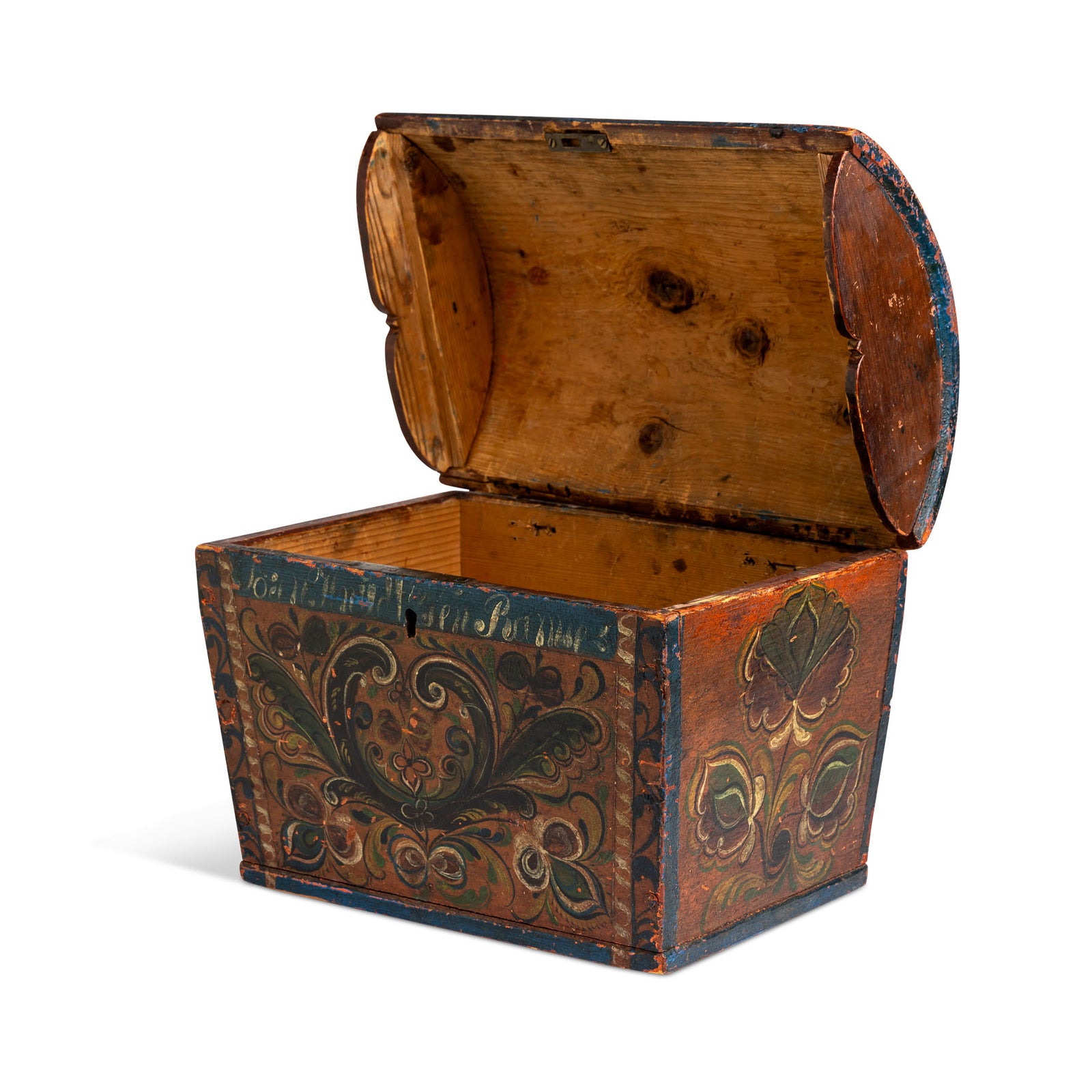 Norwegian Painted Dome Lid Box ROXY Eleish Van Breems Home