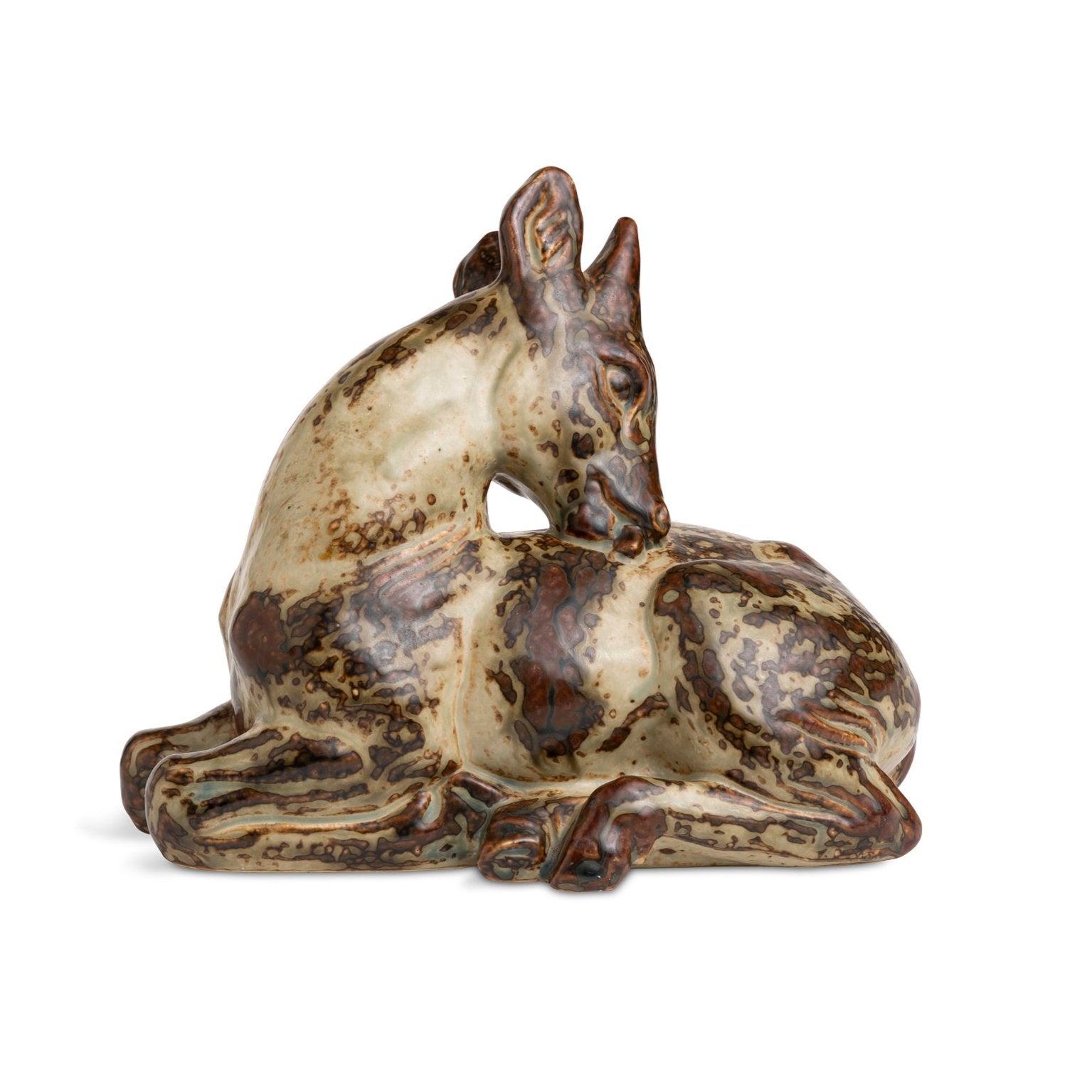 Danish Deer Sculpture by Knud Kyhn, Royal Copenhagen Eleish Van Breems Home