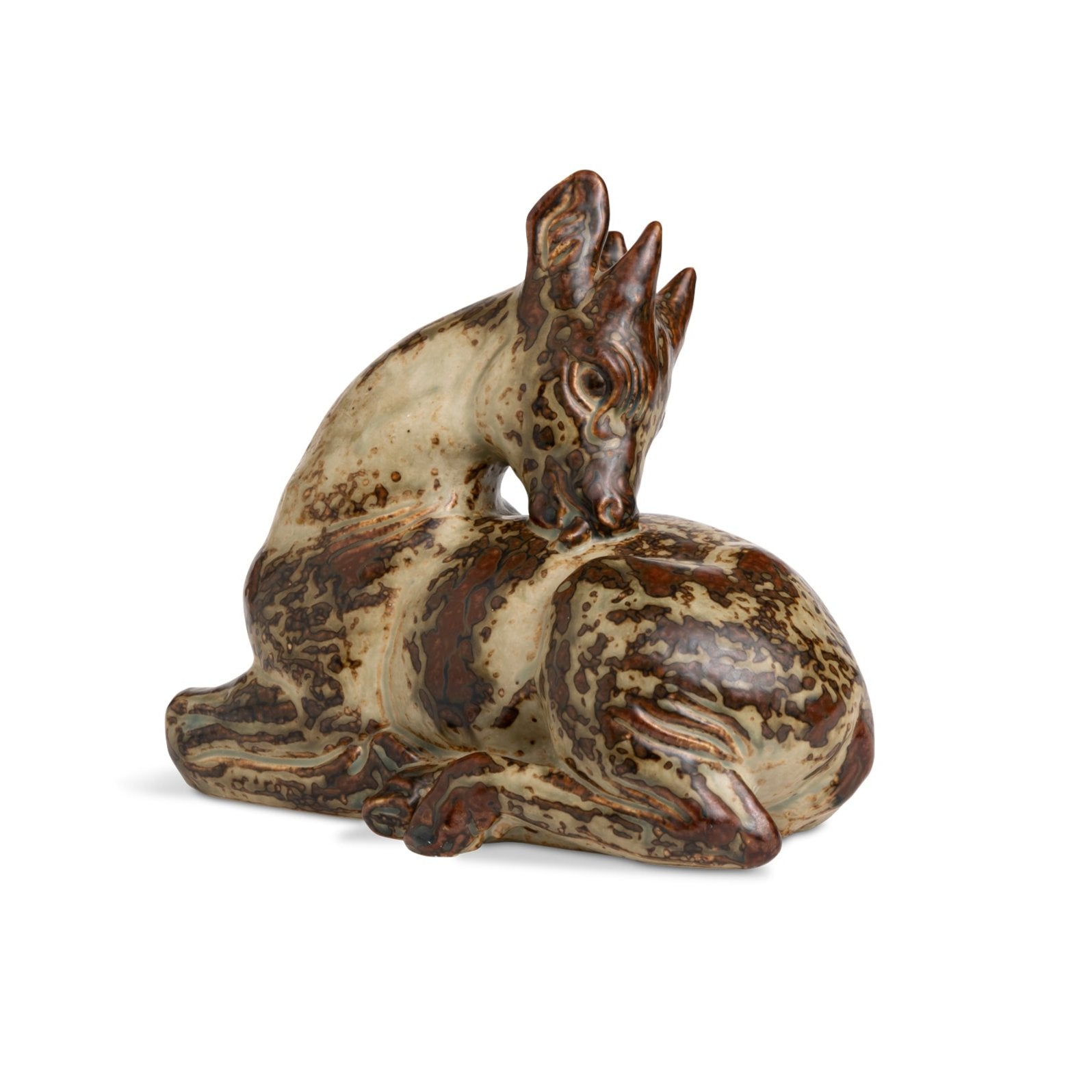 Danish Deer Sculpture by Knud Kyhn, Royal Copenhagen Eleish Van Breems Home