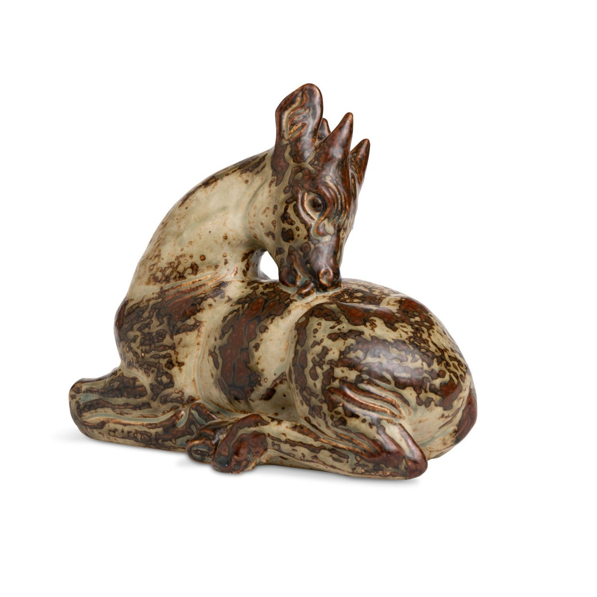 Danish Deer Sculpture by Knud Kyhn, Royal Copenhagen Eleish Van Breems Home