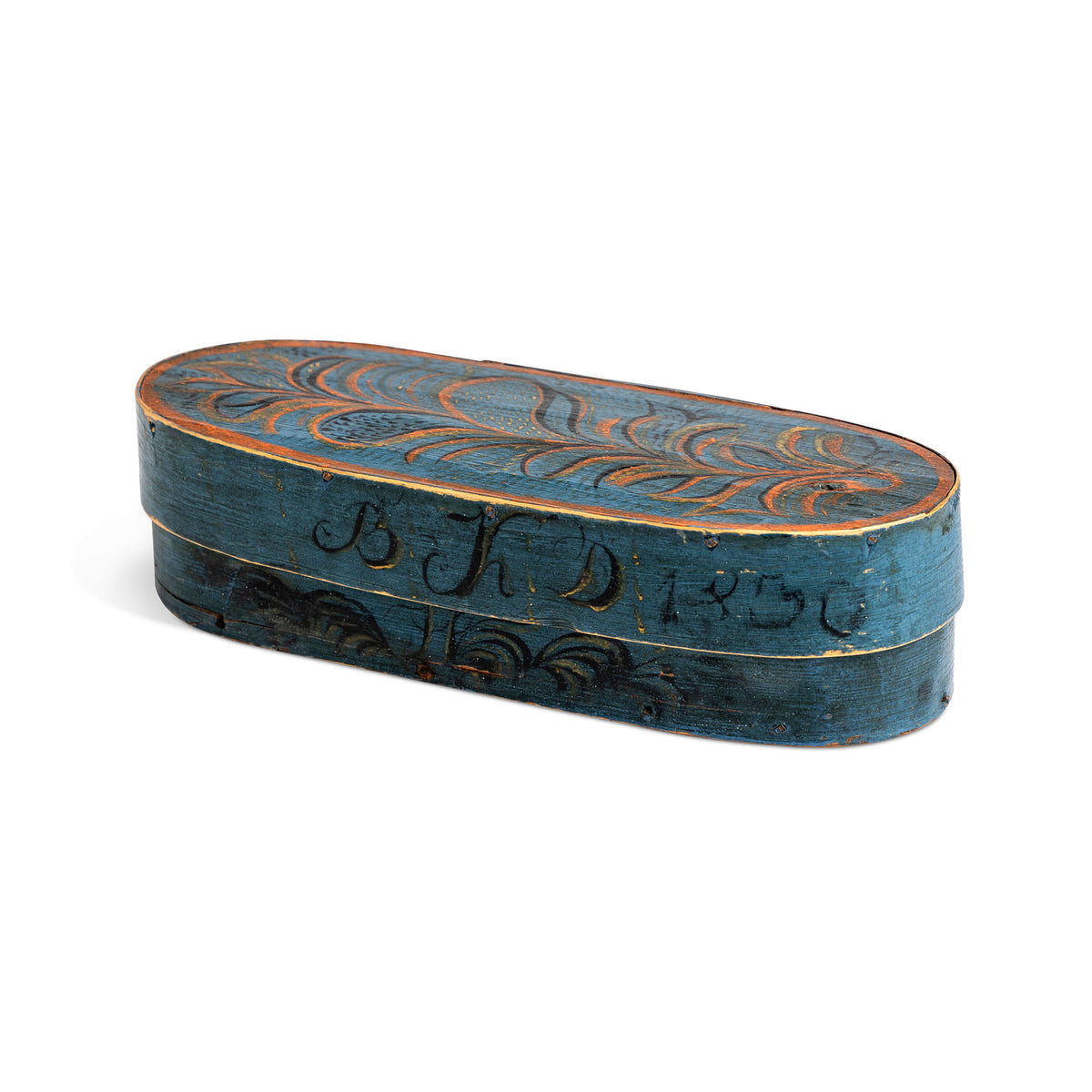Norwegian Small Painted Bentwood Box Eleish Van Breems Home