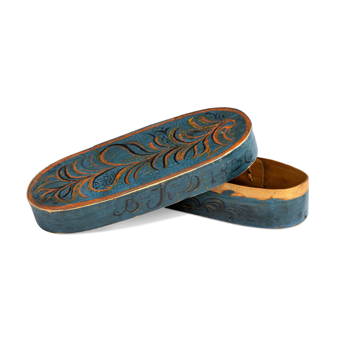 Norwegian Small Painted Bentwood Box Eleish Van Breems Home