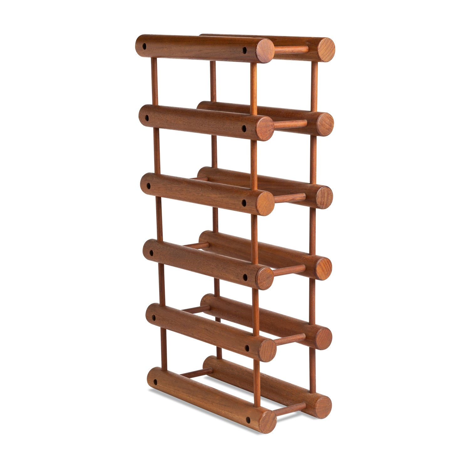 Danish Mid Century Modern Nissen Teak Wine Rack 5 Eleish Van Breems Home