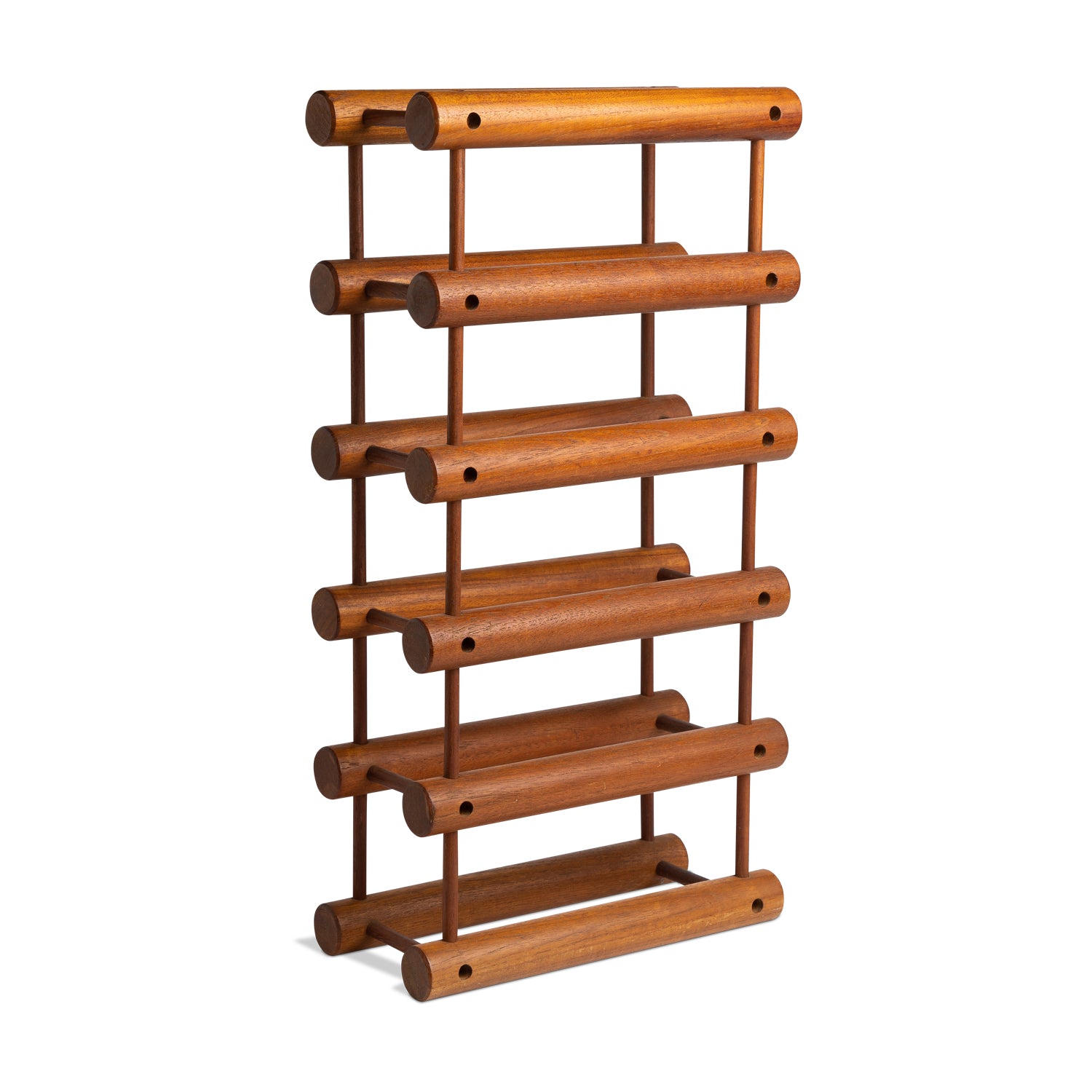 Danish Mid Century Modern Nissen Teak Wine Rack 5 Eleish Van Breems Home
