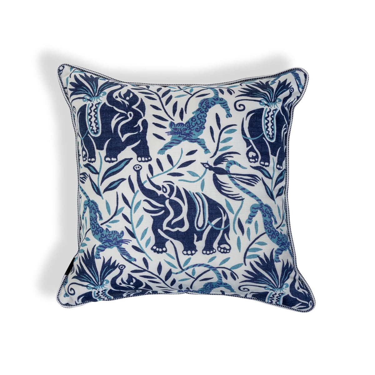 Outdoor Pillow in La Jungle Azzuro Eleish Van Breems Home