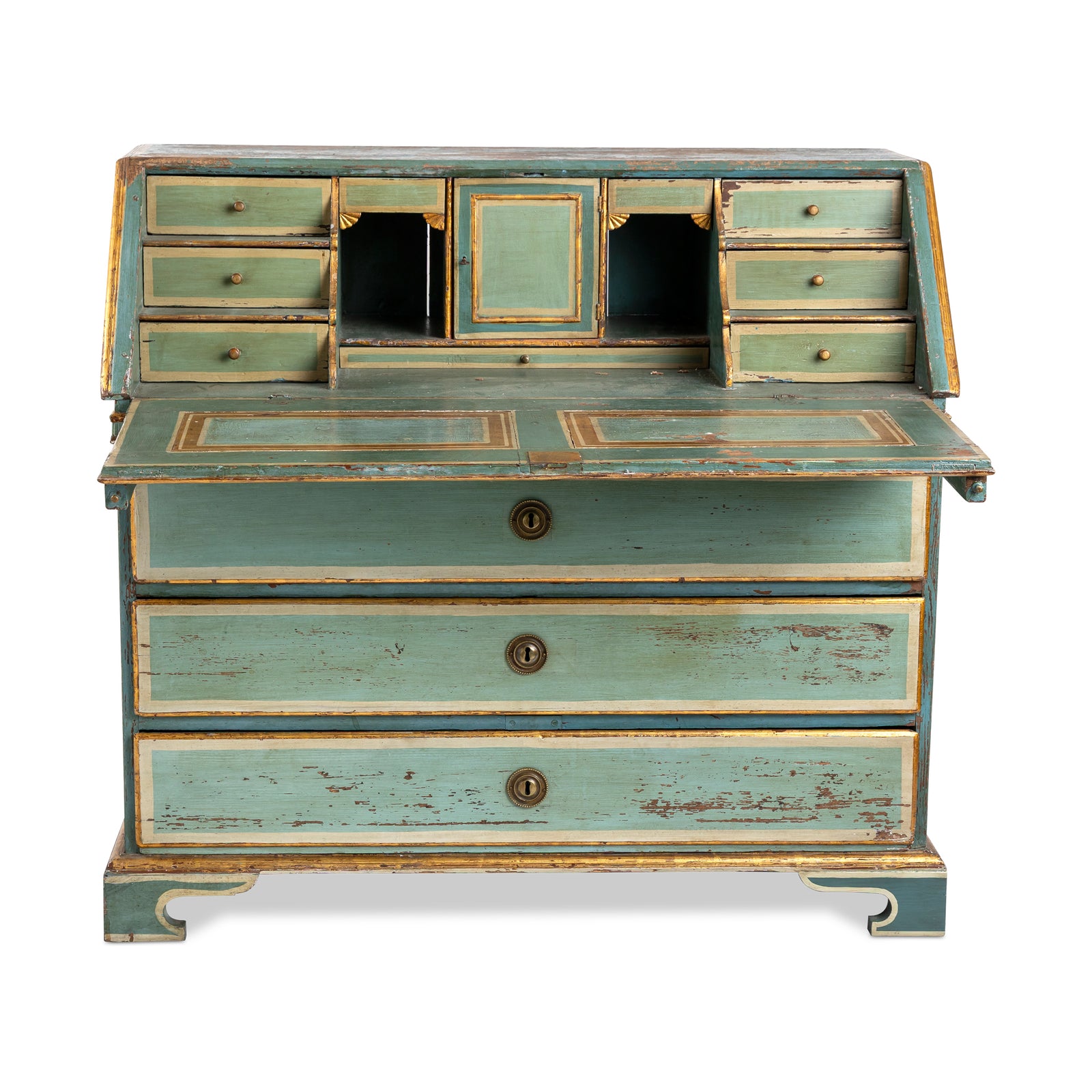Swedish Gustavian Painted Slant-Front Desk Eleish Van Breems Home