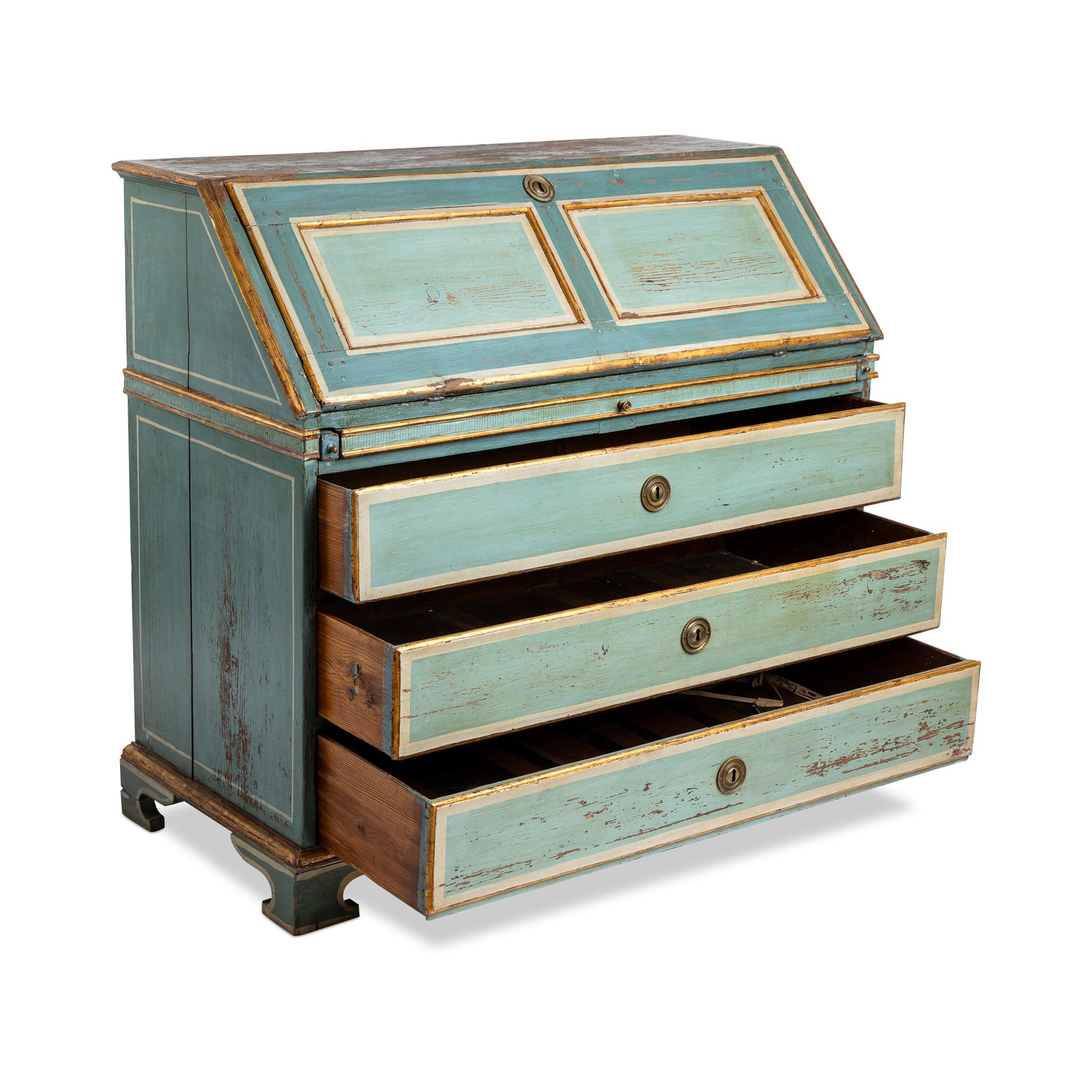 Swedish Gustavian Painted Slant-Front Desk Eleish Van Breems Home