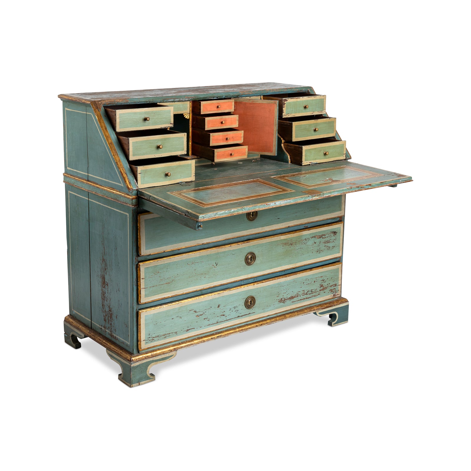 Swedish Gustavian Painted Slant-Front Desk Eleish Van Breems Home
