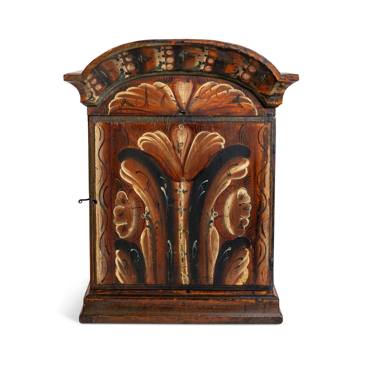 Swedish Dalarna Kurbits Hanging Cupboard, dated 1799 Eleish Van Breems Home