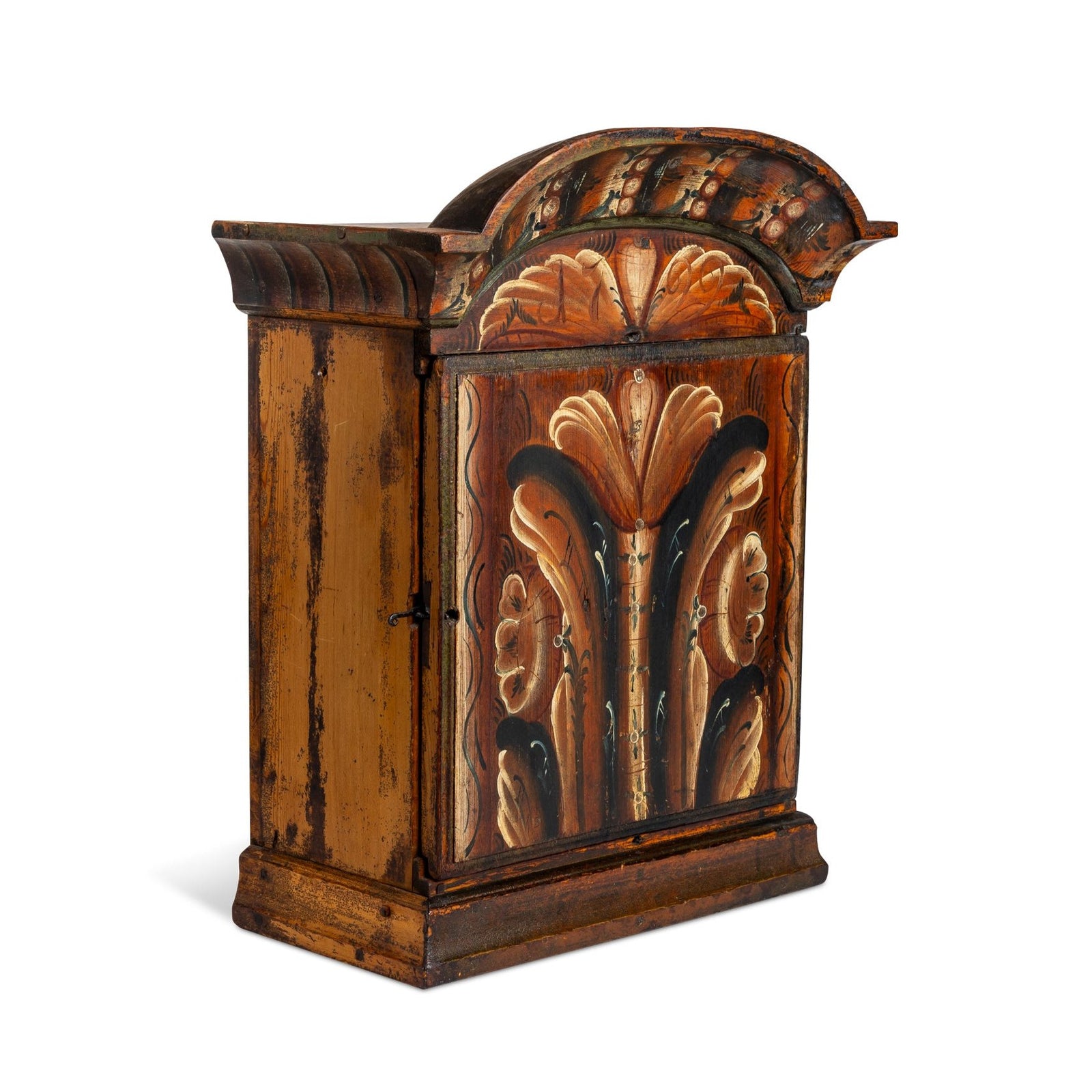 Swedish Dalarna Kurbits Hanging Cupboard, dated 1799 Eleish Van Breems Home